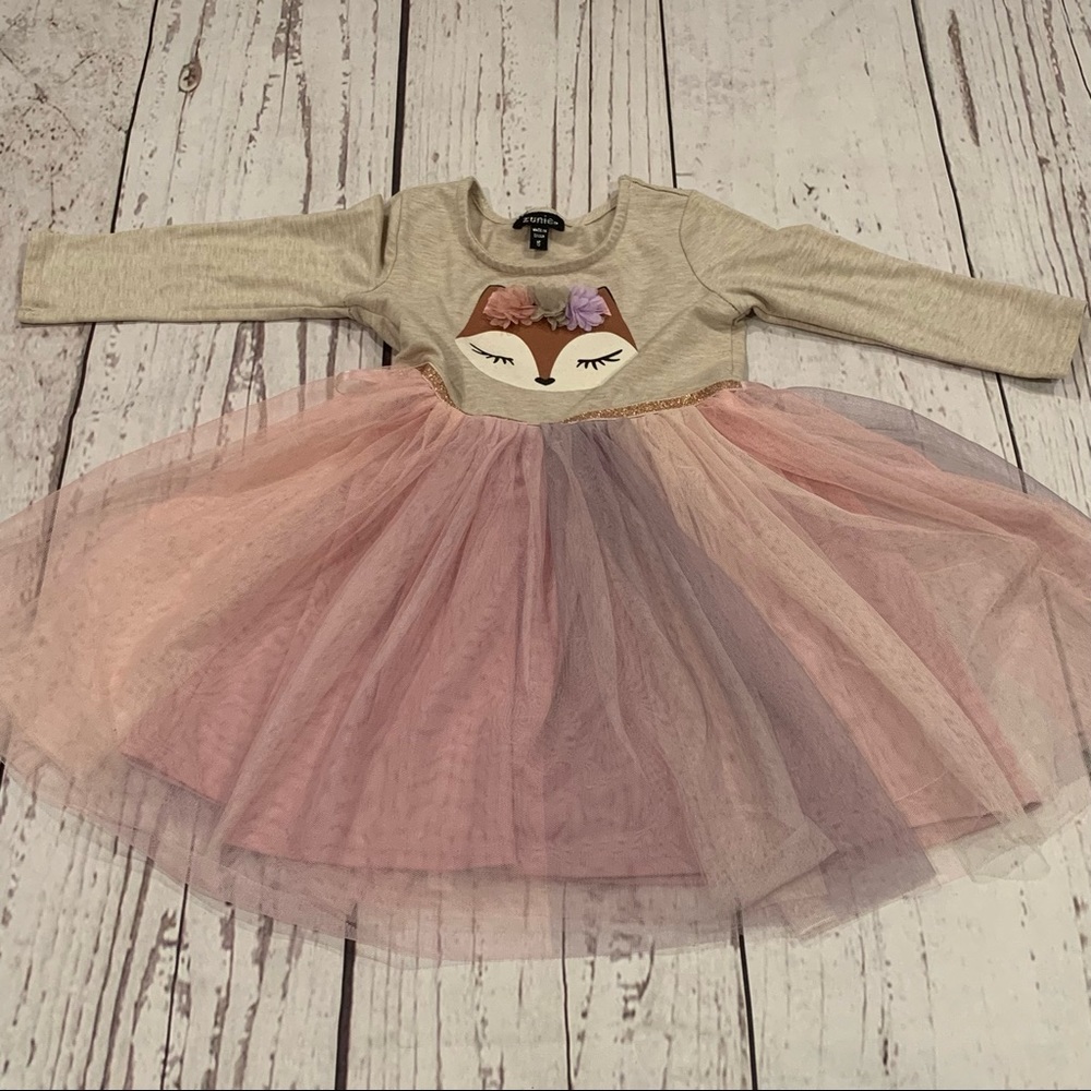Zunie fox tutu dress